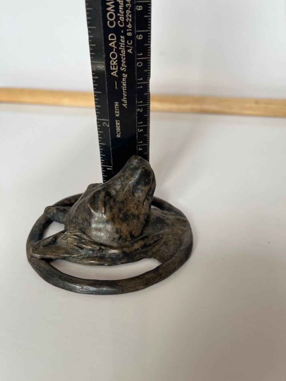 Bobbie Lorett Bronze Dog Sculpture Paperweight Modern Brutalist Animal Art - Picture 9 of 9